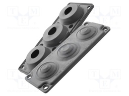 Multigate grommet; black; Holes no: 7; -40÷100°C; UL94V-0; IP65