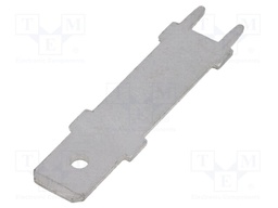 Terminal: flat; 6.4mm; 0.8mm; male; THT; brass; tinned; straight