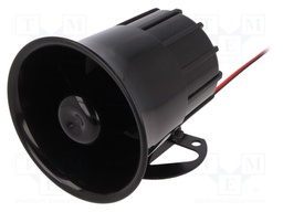 Sound transducer: siren; dynamic; 1 tone; 1200mA; Ø: 100mm; 12VDC