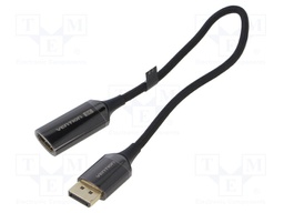 Adapter; DisplayPort plug,HDMI socket; 0.25m; black; black