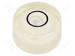 Spirit level; H: 6mm; Ømount.hole: 10mm; plastic; Body: white