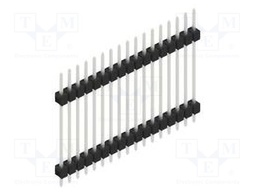 Connector: pin strips; pin header; male; PIN: 17; 2.54mm; THT; 1x17