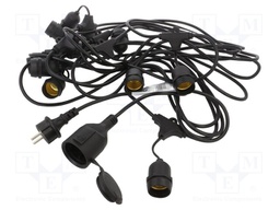 10m; IP65; Lamp: garden garland; Cap: E27; Sockets: 10; 220÷240VAC
