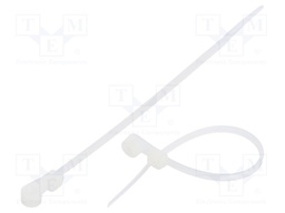 Cable tie; with a hole for screw mounting; L: 112mm; W: 2.5mm