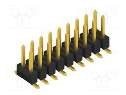 Connector: pin strips; pin header; male; PIN: 18; 2.54mm; SMT; 2x9