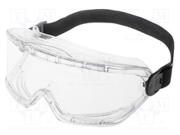 Safety goggles; Lens: transparent; polycarbonate