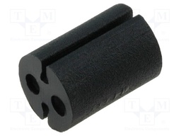 Spacer sleeve; LED; ØLED: 5mm; L: 7.25mm; black