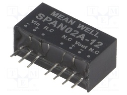 Converter: DC/DC; 2W; Uin: 9÷18V; 12VDC; Iout: 0÷167mA; SIP8; 4.8g