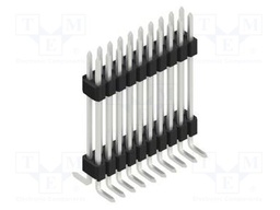 Connector: pin strips; pin header; male; PIN: 20; 1.27mm; SMT; 2x10