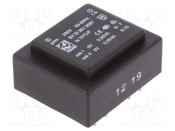 Transformer: encapsulated; 0.7VA; 230VAC; 9V; 9V; 39mA; 39mA; 44g