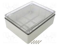Enclosure: multipurpose; X: 198mm; Y: 248mm; Z: 95mm; SCABOX; grey