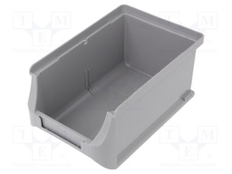 Container: workshop; grey; plastic; H: 75mm; W: 102mm; D: 160mm