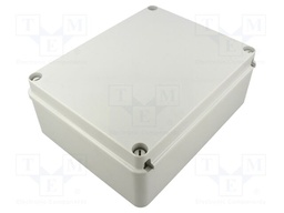 Enclosure: junction box; wall mount; plastic; grey