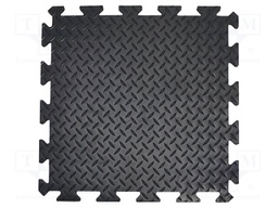 Anti fatigue mat; Width: 0.5m; L: 0.5m; Mat: PVC,foam; Colour: black