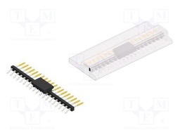 Connector: pin strips; pin header; male; PIN: 19; 2mm; SMT; 1x19
