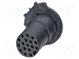 Connector: M12; contact insert; PIN: 17; 30V; straight; THR; A code
