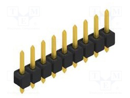 Connector: pin strips; pin header; male; PIN: 9; 2.54mm; THT; 1x9