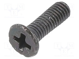 Set of screws; HM-1591; black; for enclosures