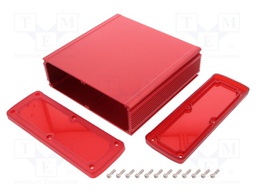 Enclosure: multipurpose; X: 177.6mm; Y: 169mm; Z: 61.1mm; red