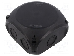 Enclosure: junction box; IP66; with membrane cable glands; black