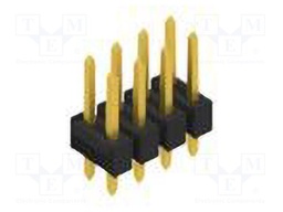 Connector: pin strips; pin header; male; PIN: 8; 2.54mm; THT; 2x4