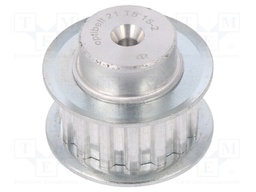 Belt pulley; T5; W: 10mm; whell width: 21mm; Ø: 23.05mm; aluminium