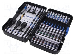 Kit: screwdriver bits; hex key,Phillips,Pozidriv®,slot,Torx®
