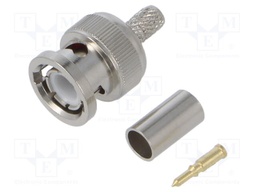 Connector: BNC; plug; male; straight; 50Ω; RG58; crimped; for cable