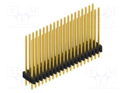 Connector: pin strips; pin header; male; PIN: 40; 1.27mm; THT; 2x20