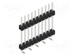 Connector: pin strips; pin header; male; PIN: 10; 2.54mm; SMT; 1x10