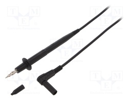 Test lead; PVC; 1m; black; 20A; Plating: nickel plated
