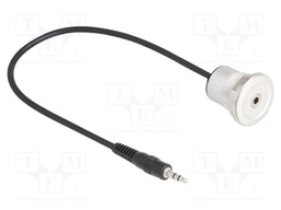 Cable; Jack 3.5mm 3pin socket,Jack 3.5mm 3pin plug; 0.3m; black