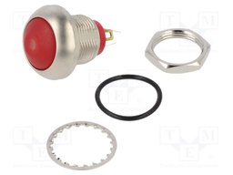 Switch: push-button; Pos: 2; SPST-NO; 0.5A/48VAC; 0.2A/50VDC; green