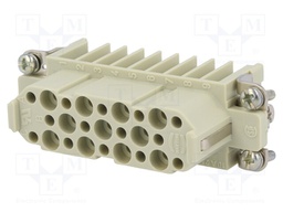 Connector: HAN; female; Han D; PIN: 25; 25+PE; size 16A; 250V