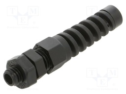 Cable gland; with strain relief; M8; 1.25; IP68; polyamide; black