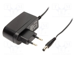 Power supply: switched-mode; 12VDC; 1A; Out: 5,5/2,1; 12W; Plug: EU