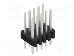 Connector: pin strips; pin header; male; PIN: 10; 1.27mm; THT; 2x5