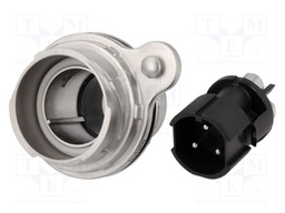 Connector: circular; socket; male; PIN: 3; Buccaneer 7000; 25A; 600V