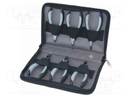 Kit: pliers; Kit: fpliers for gripping,side cutters; ESD; 6pcs.