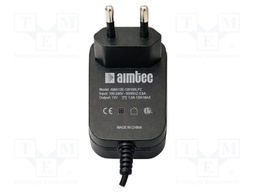 Power supply: switching; mains,plug-in; 5VDC; 2A; 12W; 75%; black