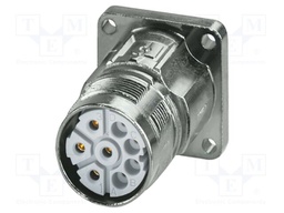 Connector: M23; socket; PIN: 8(4+4); crimped; straight; IP68; 9A,30A