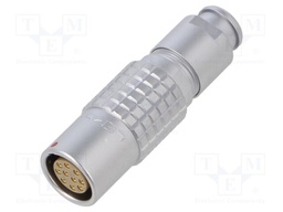 Connector: circular; 2B; plug; female; PIN: 10; soldering; for cable