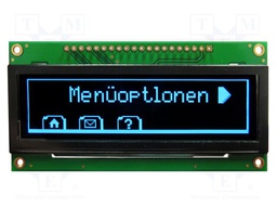Display: OLED; matrix; 256x64; Dim: 89.2x44x6mm; -20÷70°C; 3V