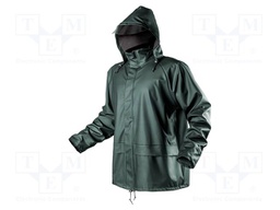 Rainproof jacket; Size: XXXL; olive; Rainwear; with a hood