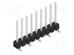 Connector: pin strips; pin header; male; PIN: 9; 2.54mm; SMT; 1x9