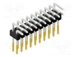 Connector: pin strips; pin header; male; PIN: 20; 2.54mm; THT; 2x10