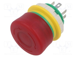 XW; IP65; -25÷60°C; Switch: emergency stop; Contacts: NC x2; Pos: 2