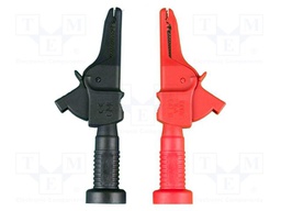 Crocodile clip; black,red; Kit: aligator clip x2; 19A