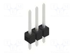 Connector: pin strips; pin header; male; PIN: 3; 2.54mm; THT; 1x3
