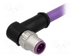 Plug; M12; PIN: 4; male; B code-Profibus; 5m; Insulation: PVC; cables
